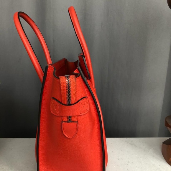 Celine Micro Red Luggage Tote - Picture 5 of 16